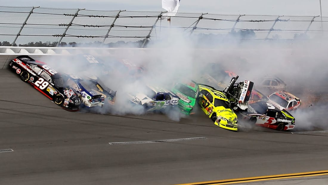 NASCAR Crashes Wheel