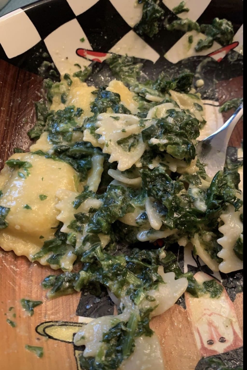 Spinach Ravioli Alfredo Feast