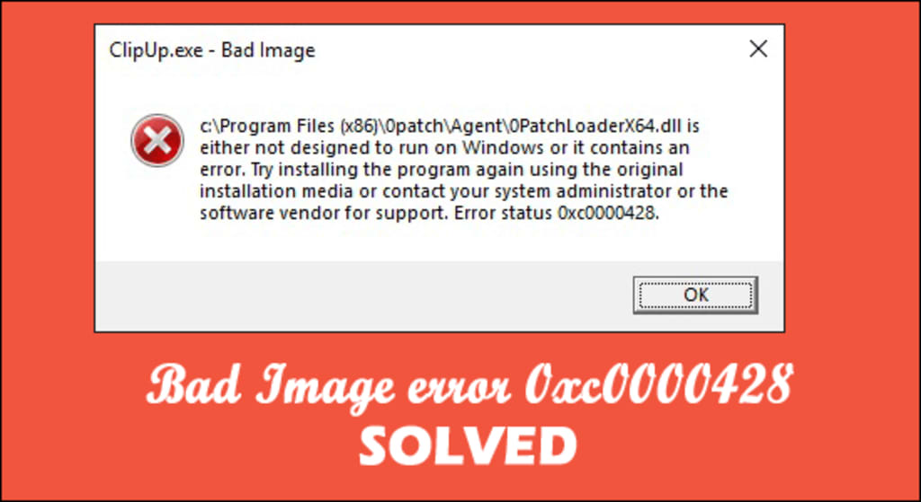 Download image error. 0xc0000428.