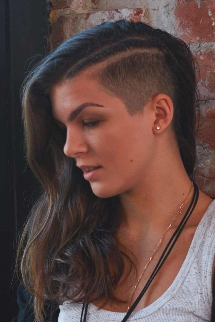 Half Shaved Hairstyles For Girls Blush