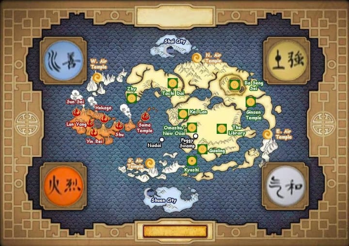 Avatar The Last Airbender Map Of The Four Nations A Review Of Avatar: The Last Airbender | Geeks