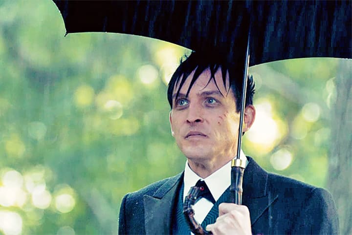 The Penguin in Season 1 The Penguin in Season 1 When he saw that the head of Gotham's underworld, Carmine Falcone (John Doman) was old and his owner was Fish Mooney (Jada Pinkett Smith), her ambition was burning, Oswald predicted that sooner or later Fish would react back to Falcone.