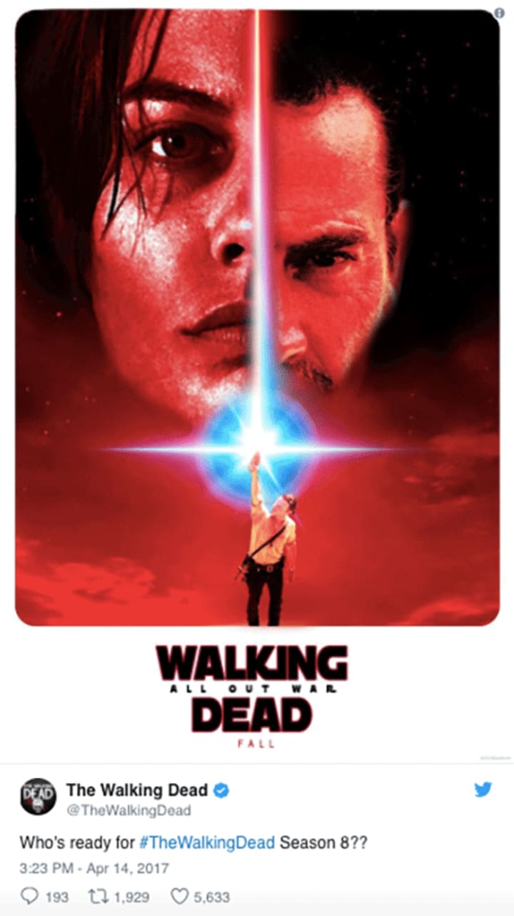 C 3p Whoa First Poster For The Walking Dead Season 8 Goes Full Star Wars Futurism