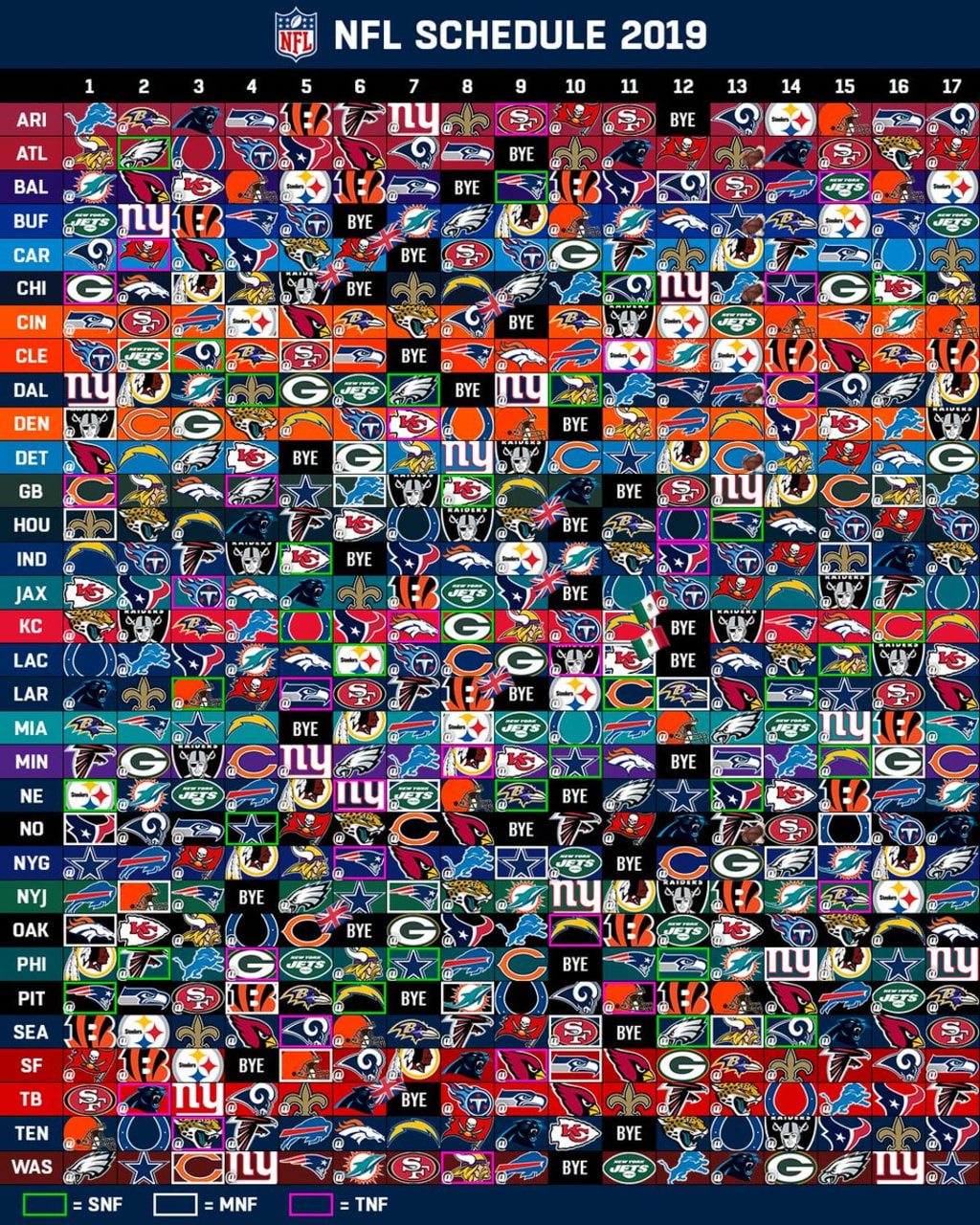 nfl schedule