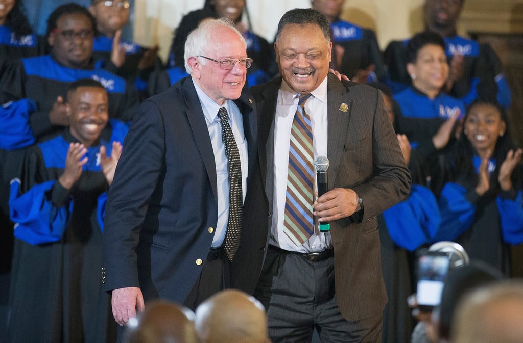 Jesse Jackson Disses 'Moderate' Joe Biden, Endorses Bernie Sanders Jesse Jackson Disses 'Moderate' Joe Biden, Endorses Bernie Sanders