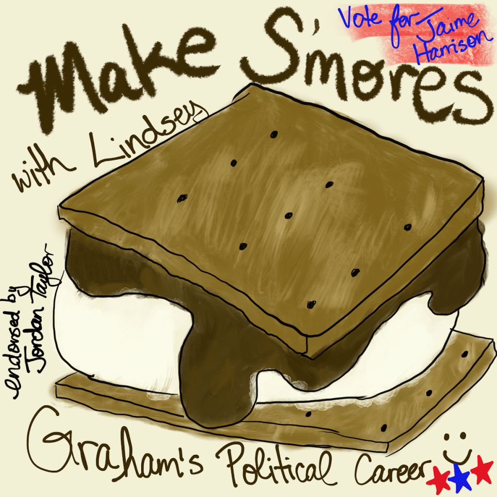 Making S’mores with Lindsey Graham’s Political Career- Why I Donated to Jaime Harrison’s U.S. Senate Campaign Making S’mores with Lindsey Graham’s Political Career- Why I Donated to Jaime Harrison’s U.S. Senate Campaign