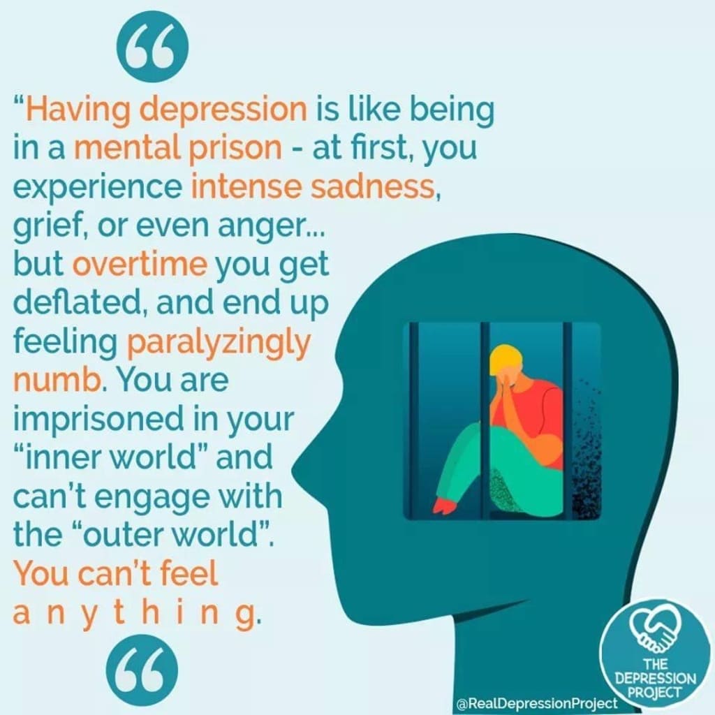 It was real, I was depressed, it wasn’t in my head It was real, I was depressed, it wasn’t in my head