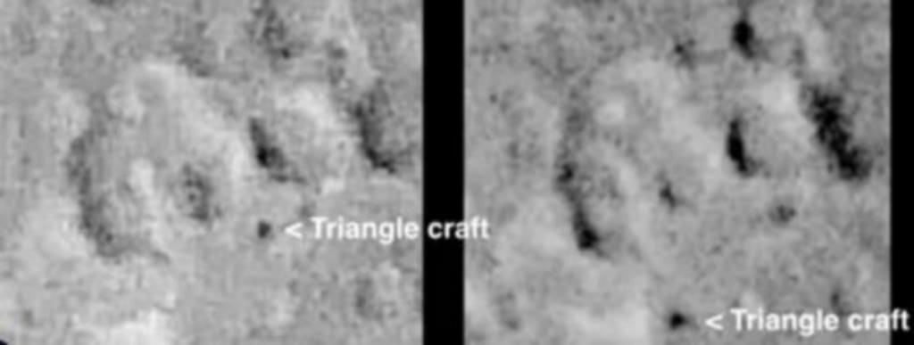 Triangle UFO Filmed Flying Across the Moon? Triangle UFO Filmed Flying Across the Moon?