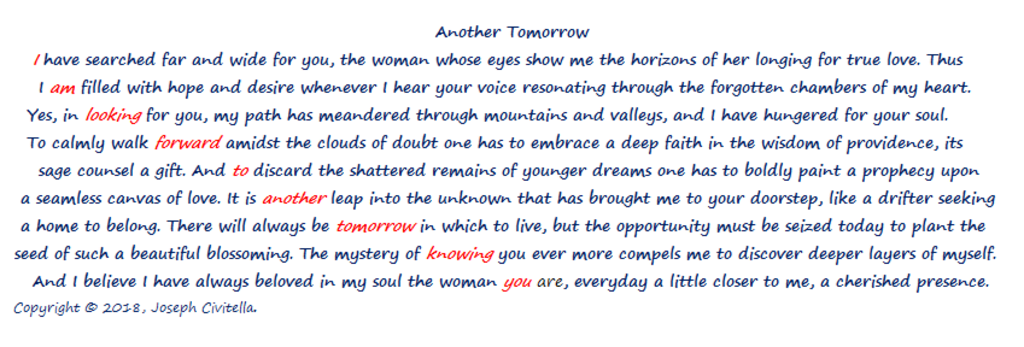 Another Tomorrow Another Tomorrow