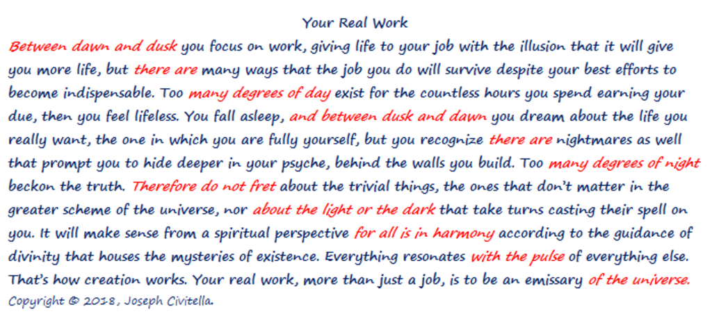 Your Real Work Your Real Work