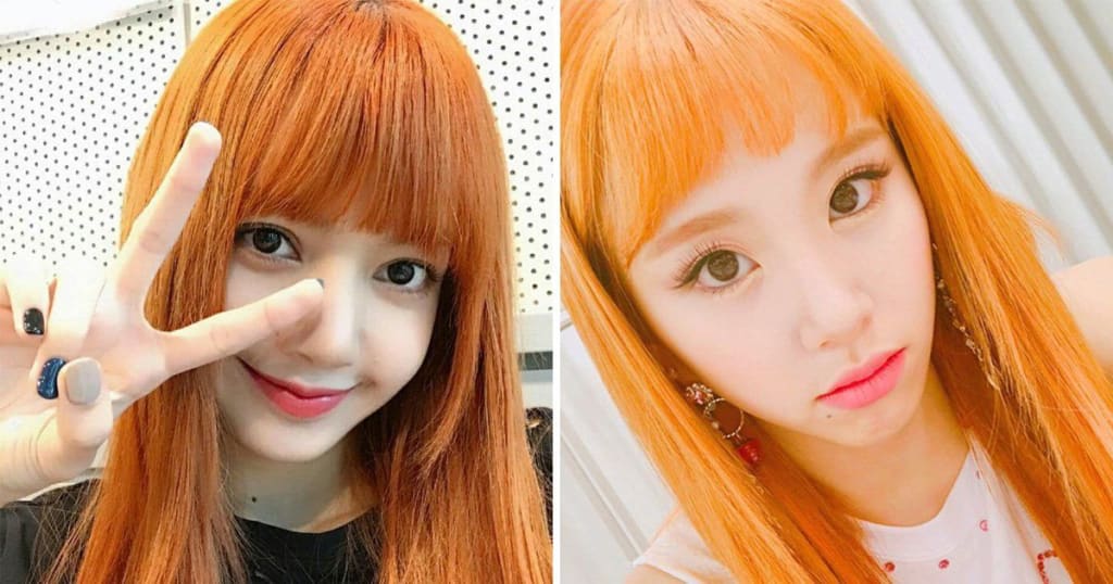 Twice S Chaeyoung Dyes Hair Orange