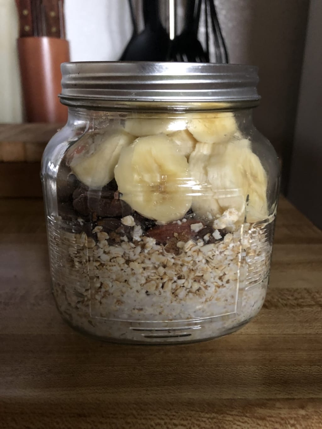 Chocolate Banana Almond Overnight Oats Chocolate Banana Almond Overnight Oats