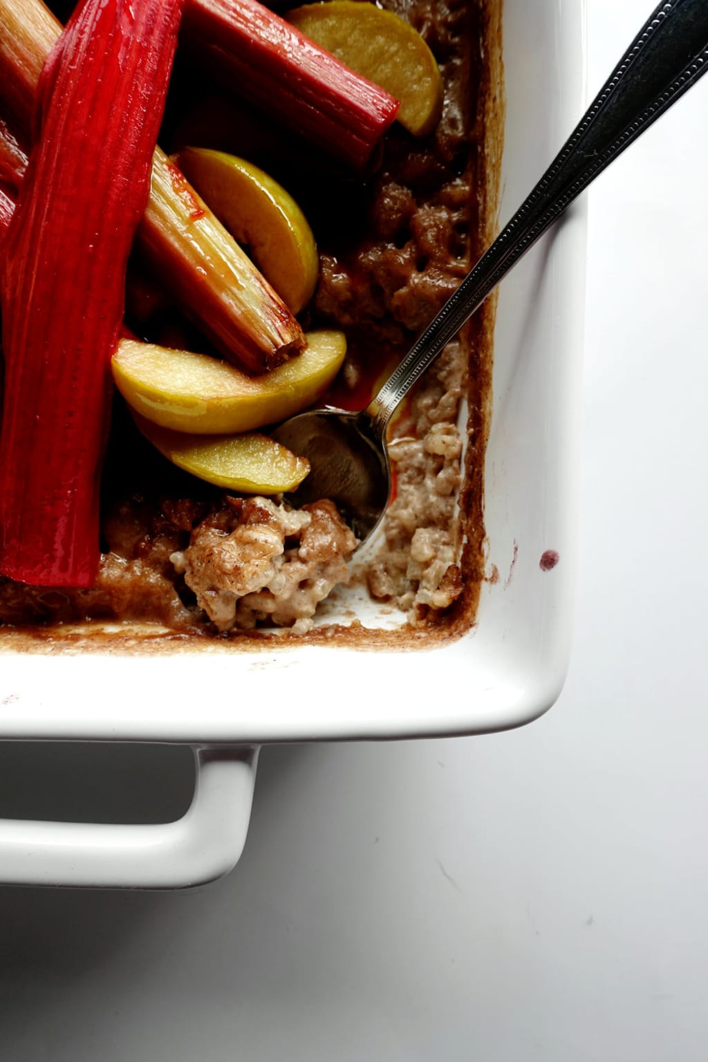 Apple and Rhubarb Baked Rice Pudding Apple and Rhubarb Baked Rice Pudding