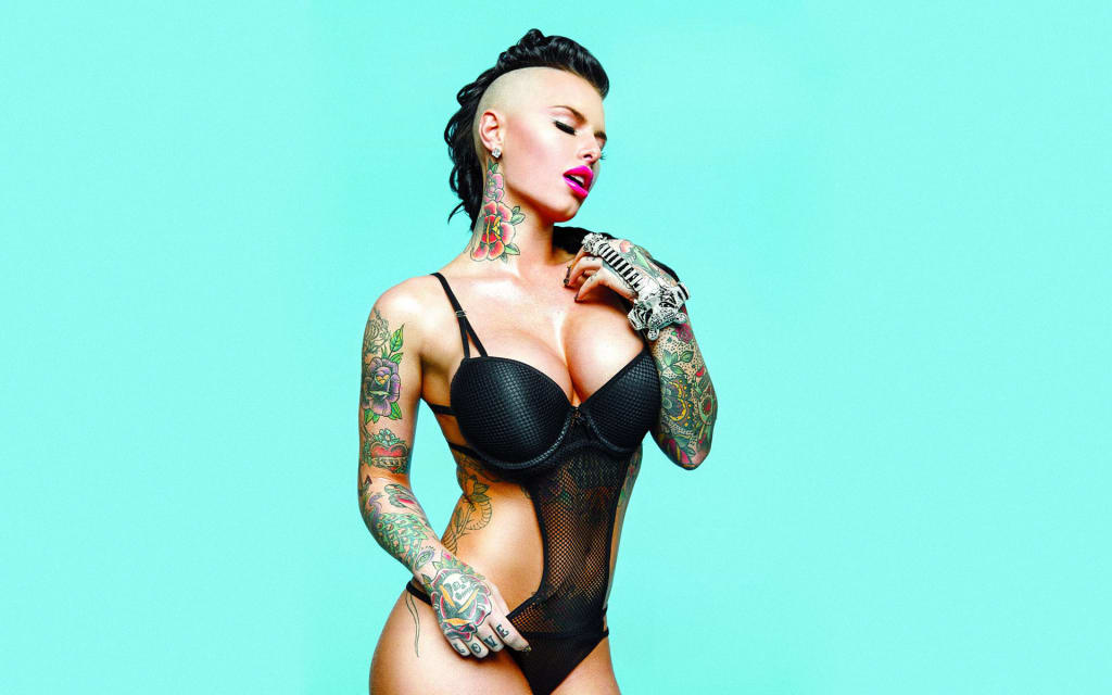 Porn Stars Wearing Monokinis - Sexiest Porn Stars with Tattoos