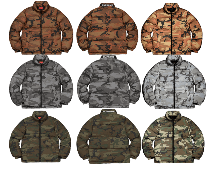 supreme camo reflective jacket