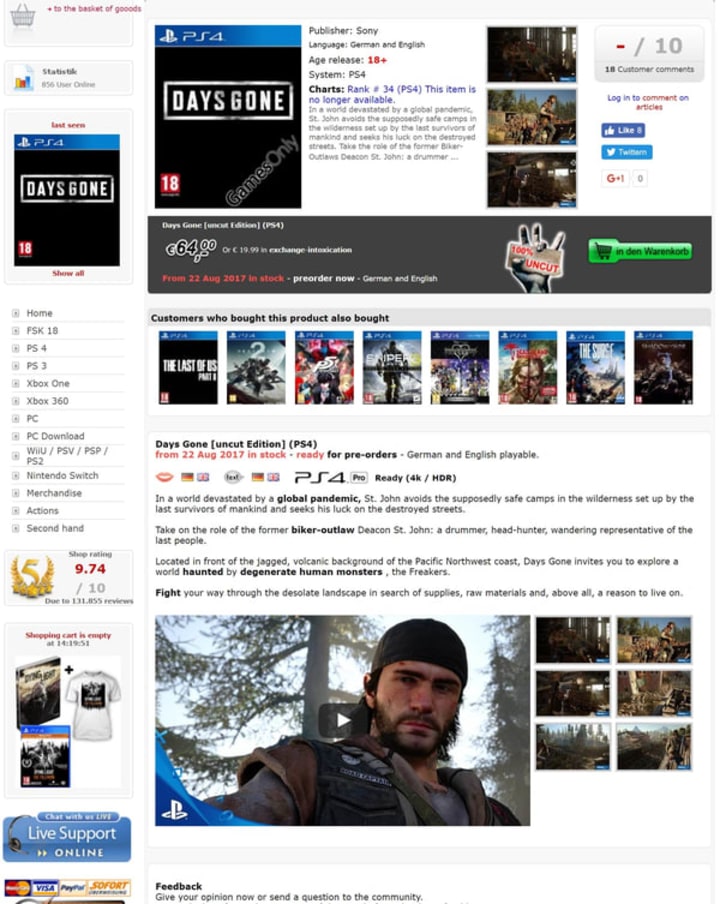 Days Gone The Walking Dead Inspired Zombie Game You Ve Always Wanted Is Out In August Gamers