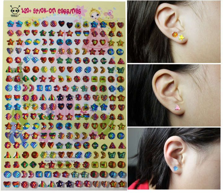 stick on earrings 90s