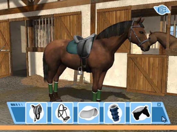 horse on computer