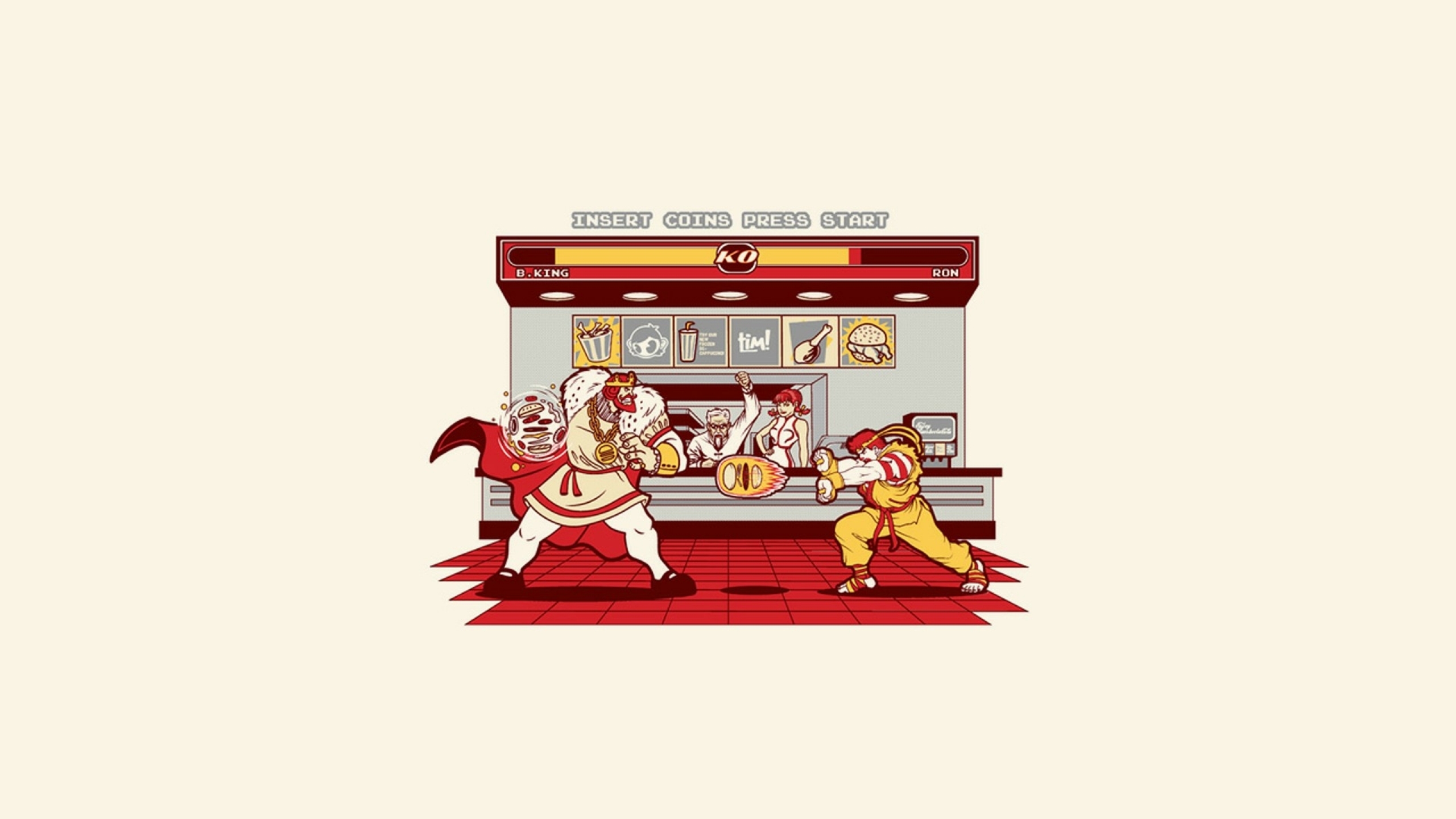 fast food mascots fighting game