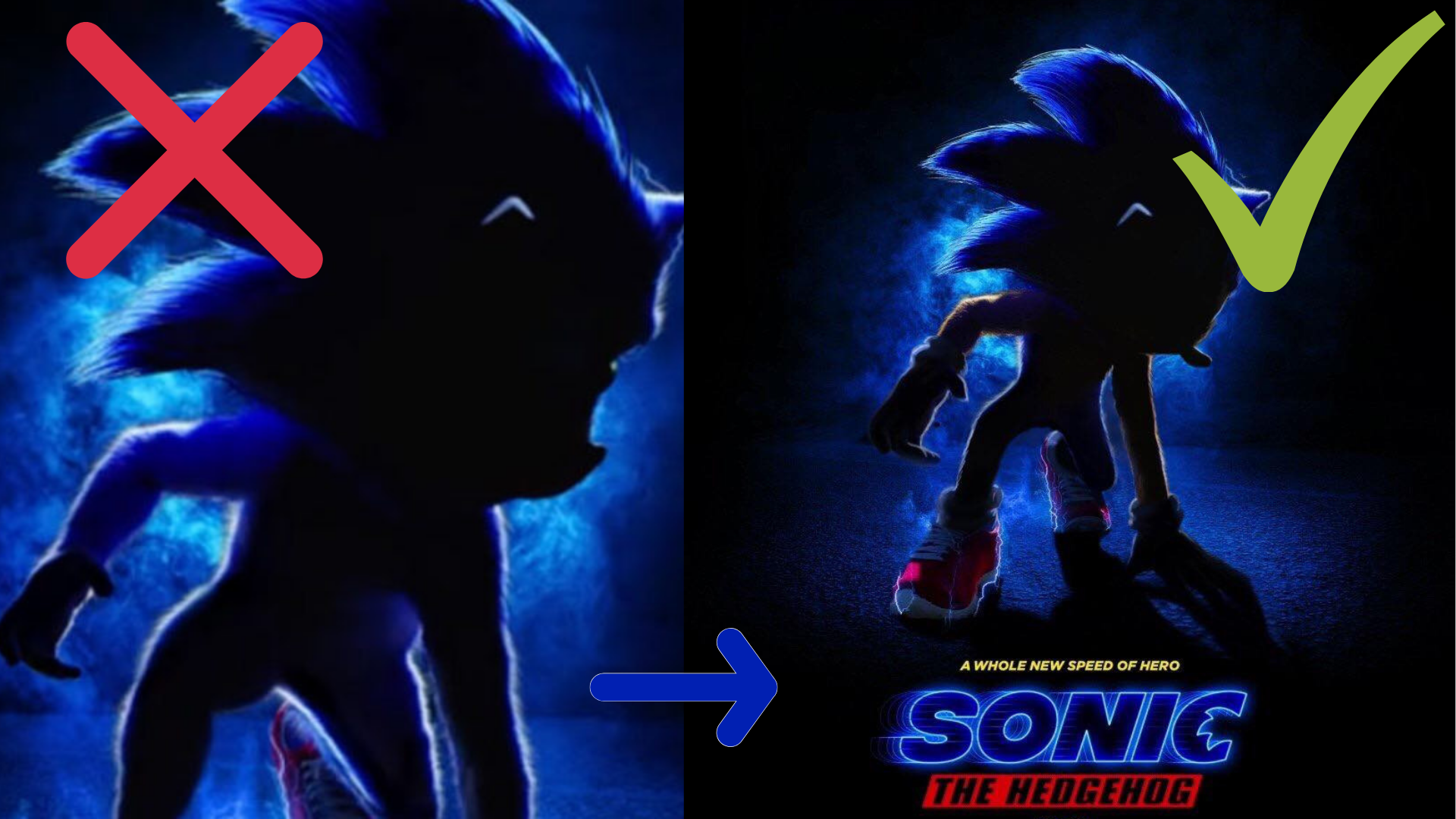Supposedly leaked live-action Sonic design