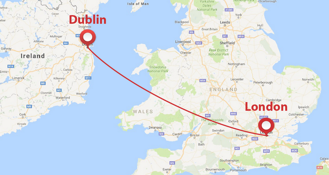 Dublin and London s Route Network and Its Features Wander