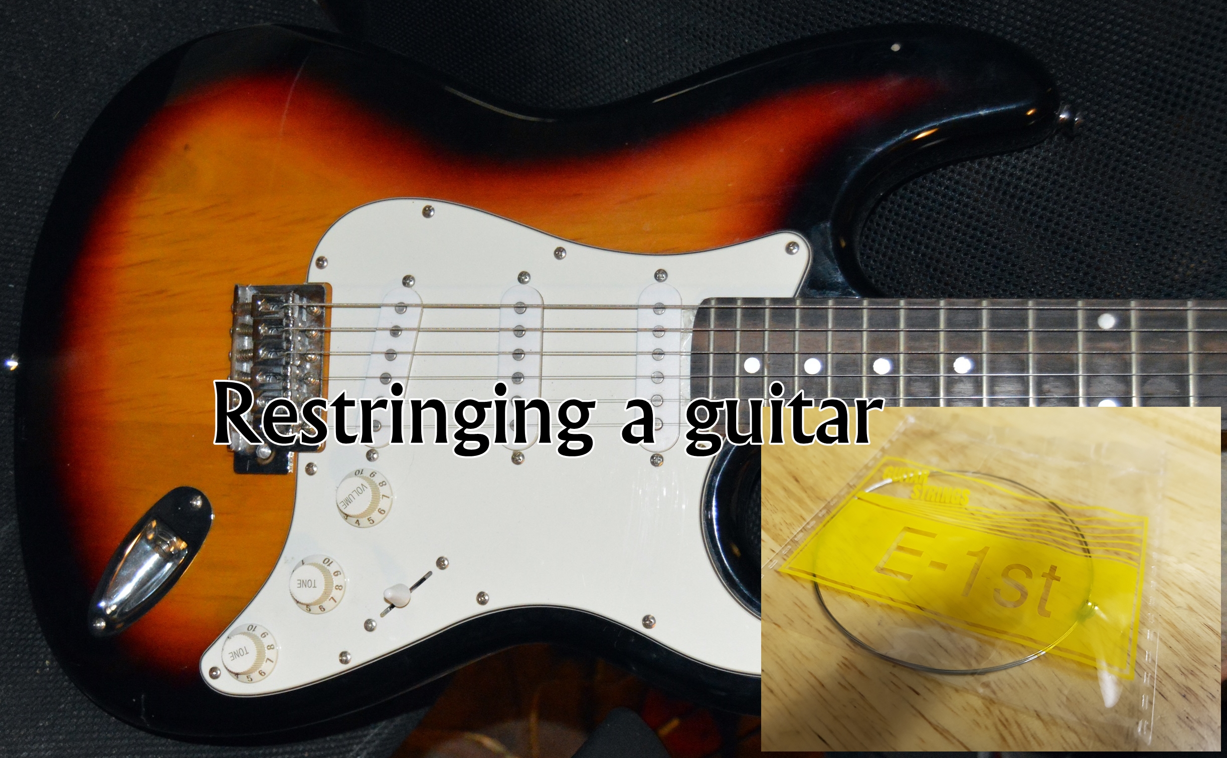 Restringing an electric guitar deals