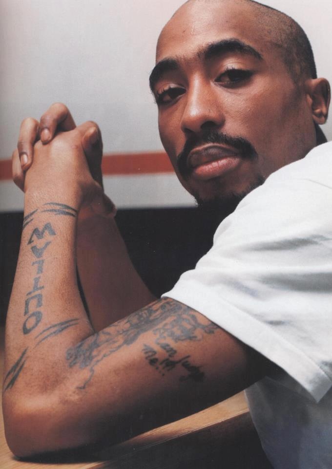 tupac shakur arm tattoos