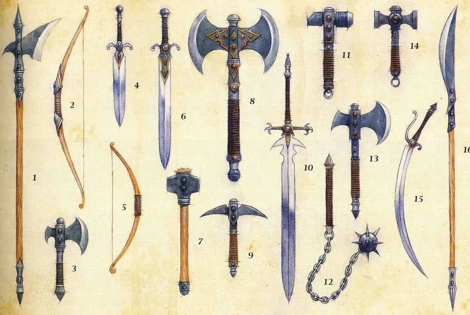 dandd weapons