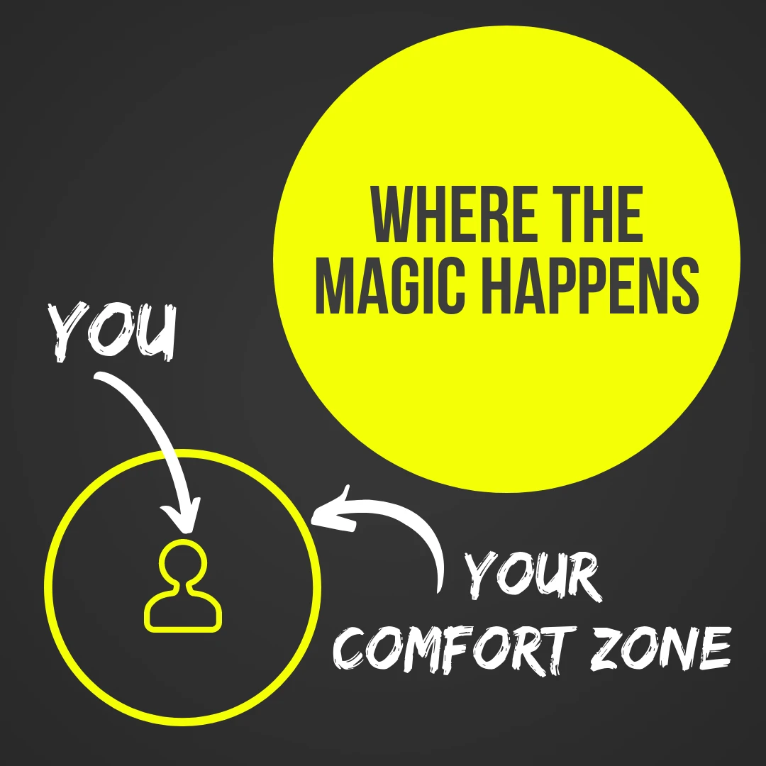  Beyond the comfort zone is where all magic happens.⁠