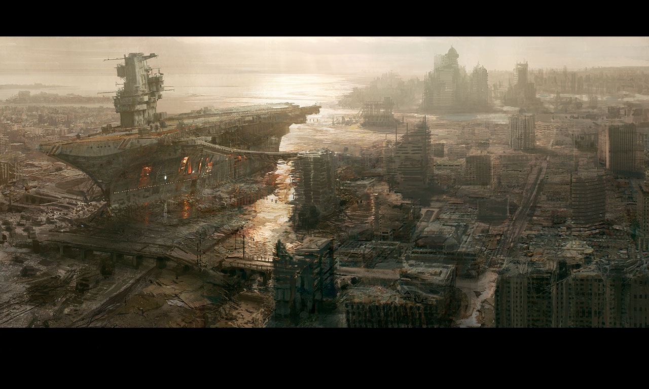 future destroyed city