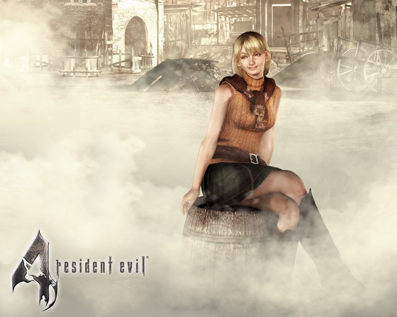 Download Ashley Graham In Her Iconic Outfit From Resident Evil 4 Wallpaper