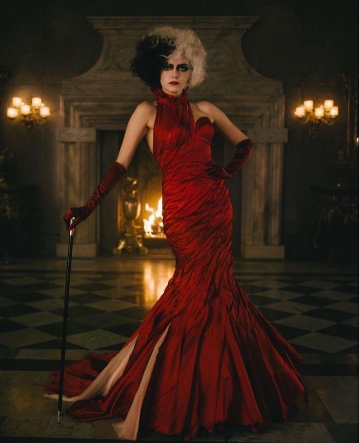 cruella deville red dress Cruella Costumes For Halloween