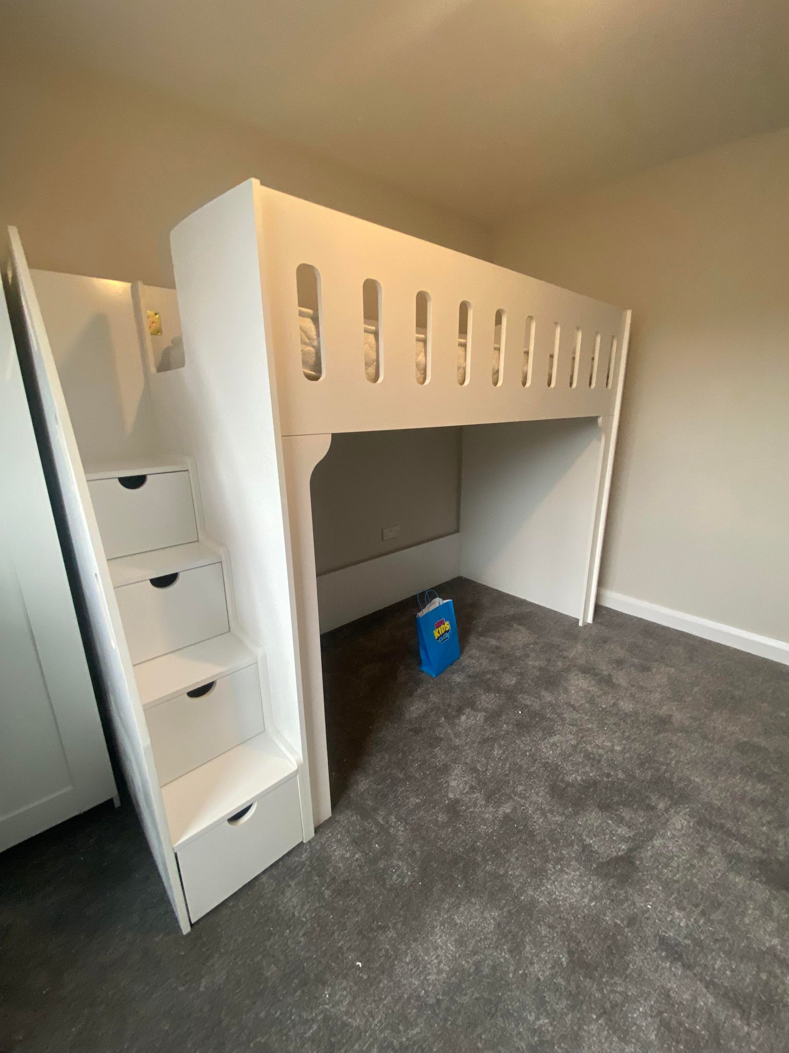 Bunk bed sale over stair box