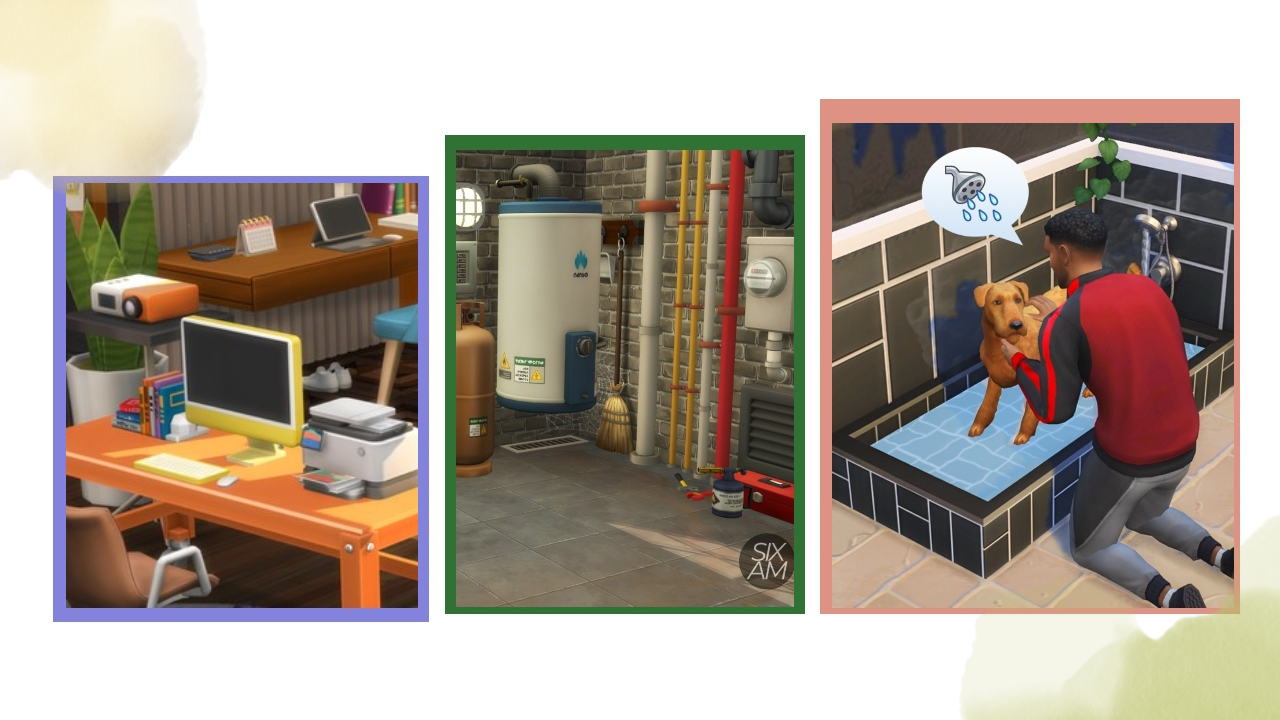 Small Spaces: Work from Home (CC Pack for The Sims 4) - Sixam CC