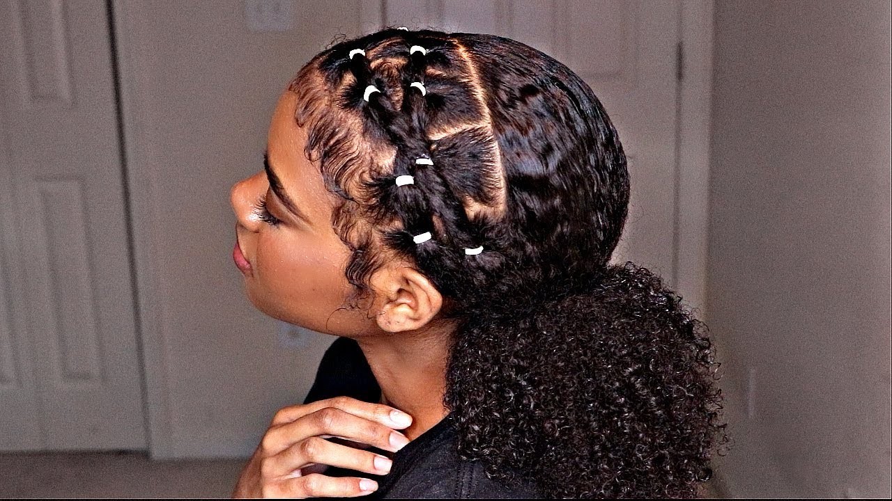 EASY RUBBER BAND HAIRSTYLE ON 4C NATURAL HAIR  Protective Style