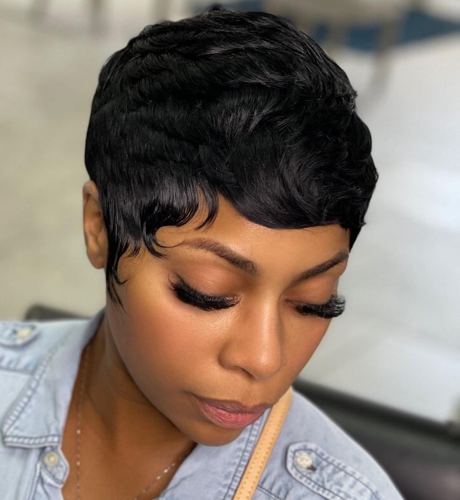 Cute Quick Weave Pixie Haircut from DeVante Brassley Green in Irmo SC