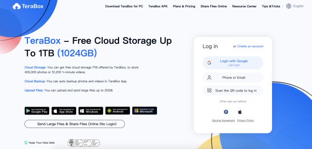 Baixar e jogar TeraBox Cloud Storage: Cloud Backup de dados no PC