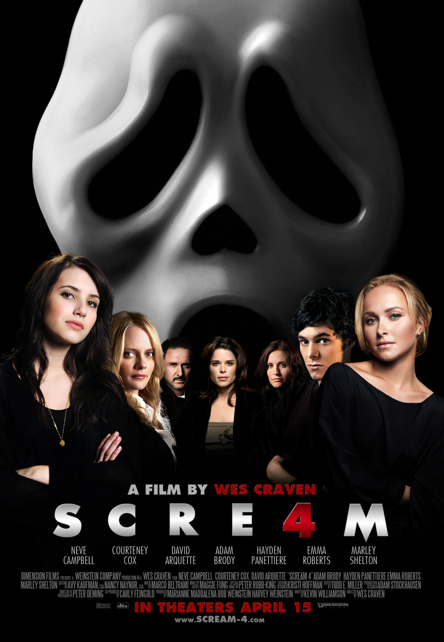 Scream 6 2023 Movie Posters, Scream IV, Neve Campbell, Courteney Cox, David Arquette, Jenna Ortega, Hayden Panettiere, Melissa Barrera, Horror Movie Posters