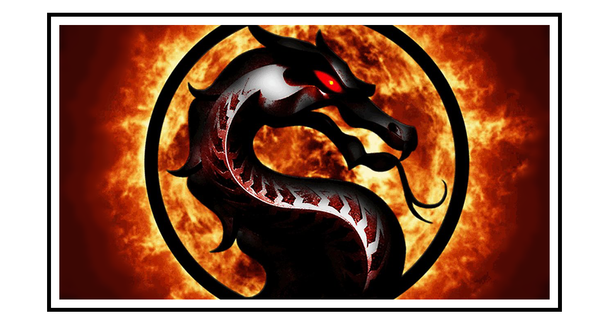 mortal kombat symbol on fire