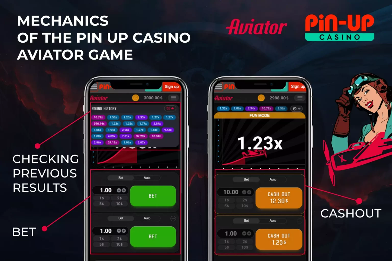 Screenshot des Aviator Games
