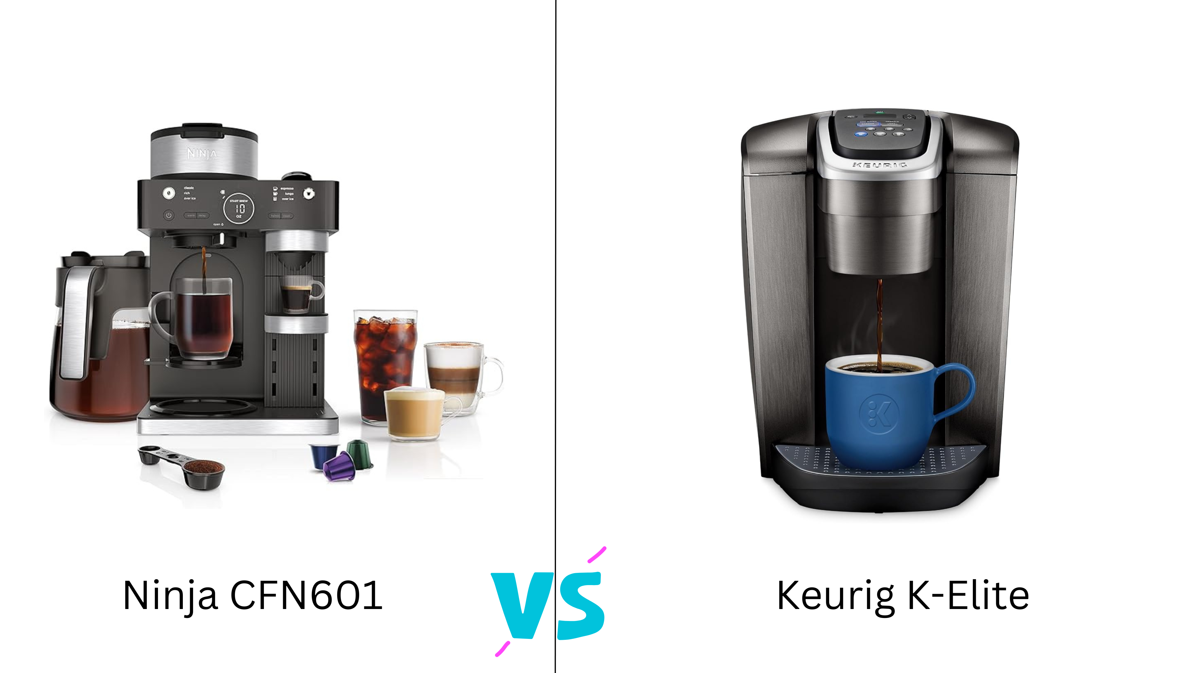The Best Two Coffee Makers for Home Use A Comparison between Ninja CFN601 and Keurig K Elite Families