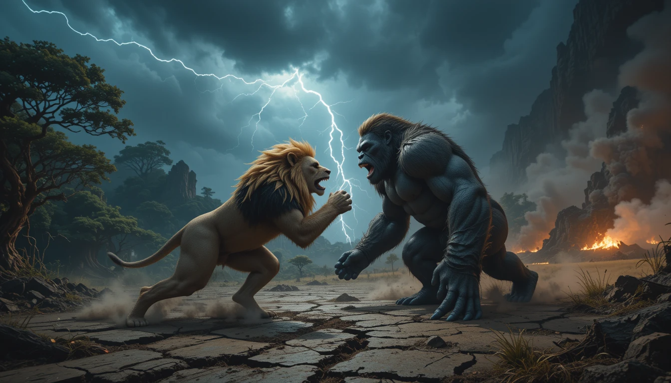 Lion King vs The Jungle King: Clash of Legends | 01, image size:1344x768