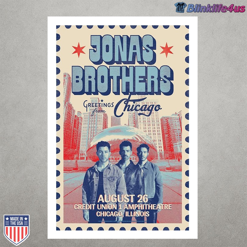 Jonas Brothers August 26 2025 Chicago IL Tour Poster | Art