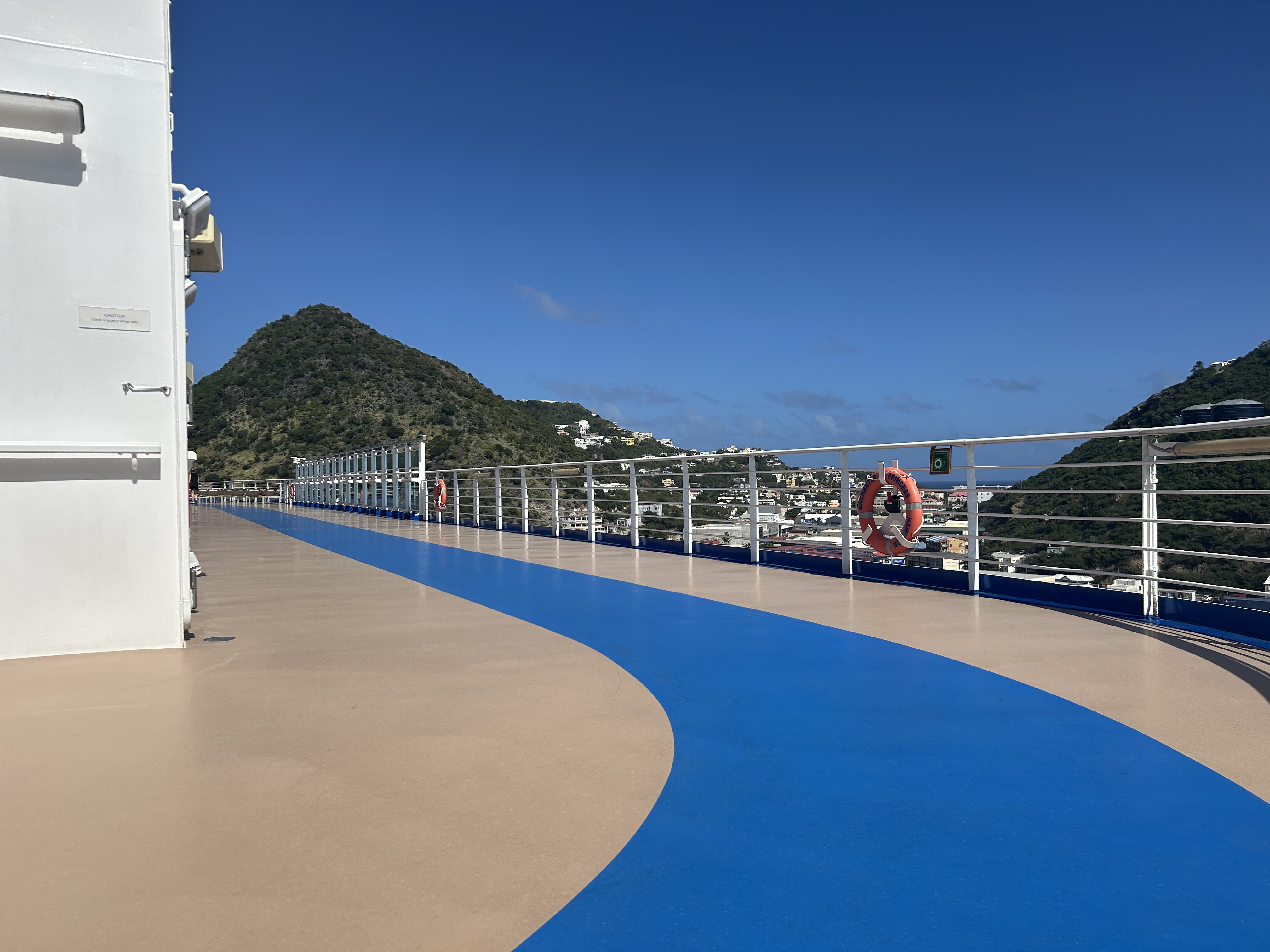 The Running Track on Top Deck of Enchanted Princess