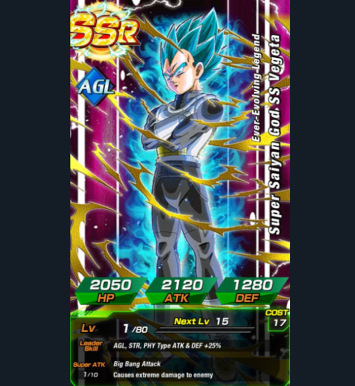 Super Saiyan Blue Evolution Vegeta Dokkan Battle V Jump