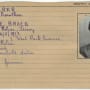 A registration card for Weber