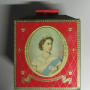 Red tin with picture of a young Queen Elizabeth 2nd