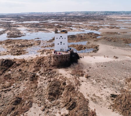 Seymour Tower tide out aerial