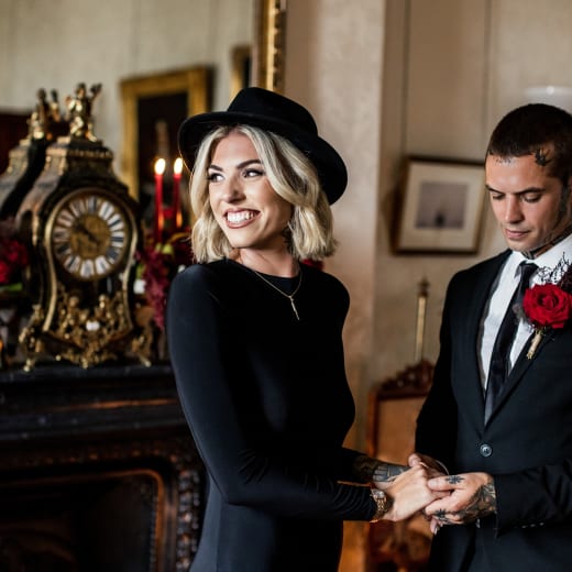 Victorian House Jersey Museum man and women exchange wedding vows