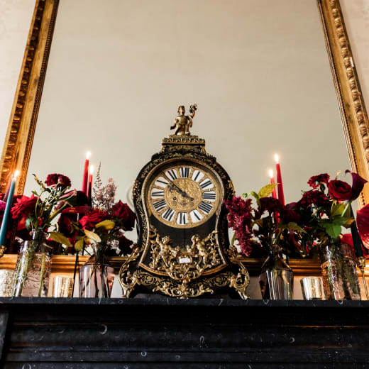 Victorian House Jersey Museum clock with flowers